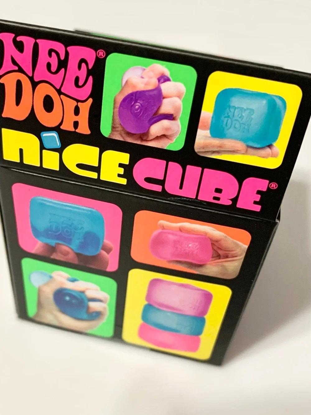NEEDOH Nice Cube Blue Squishy NEE DOH Sensory Toy NEW